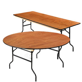 Round Plywood Folding Table